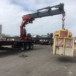 NEW PM 100024 KNUCKLE BOOM REAR MTD ON NEW 42′ TRAILER 3