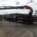 NEW PM 100024 KNUCKLE BOOM REAR MTD ON NEW 42′ TRAILER 6
