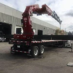 NEW PM 100024 KNUCKLE BOOM REAR MTD ON NEW 42′ TRAILER 7